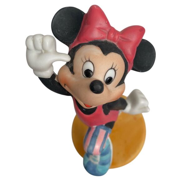 Vintage Disney Minnie Mickey Mouse Jogging Workout Aerobics Ceramic Figurines - Picture 12 of 13